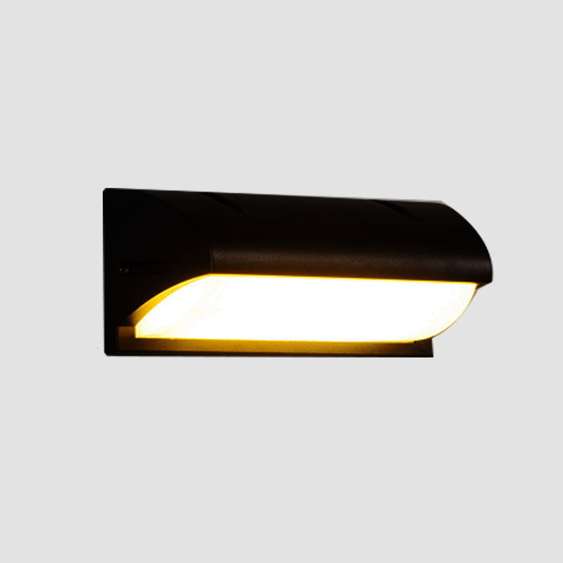 Modern Minimalist Waterproof Aluminum PMMA Rectangular LED Wall Sconce Lamp For Outdoor Patio