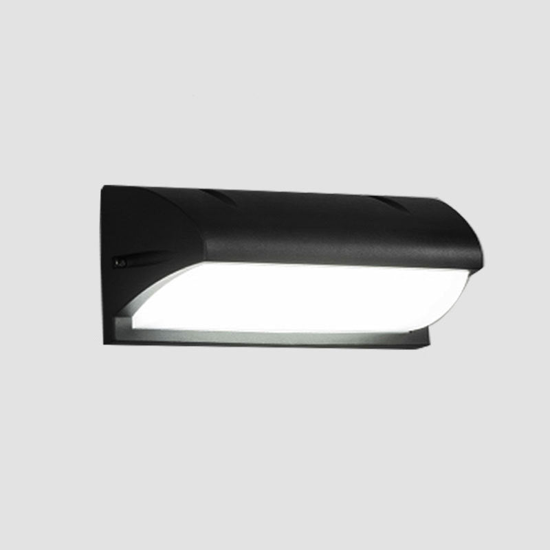 Modern Minimalist Waterproof Aluminum PMMA Rectangular LED Wall Sconce Lamp For Outdoor Patio