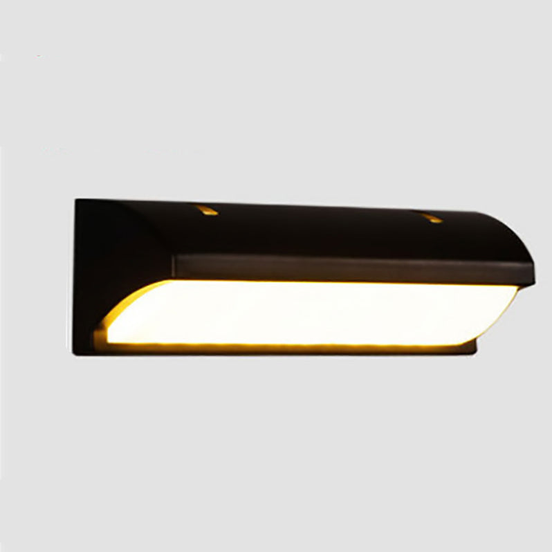 Modern Minimalist Waterproof Aluminum PMMA Rectangular LED Wall Sconce Lamp For Outdoor Patio