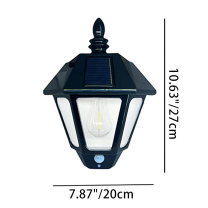 Contemporary Retro Solar Waterproof ABS Lighthouse LED Wall Sconce Lamp For Outdoor Patio