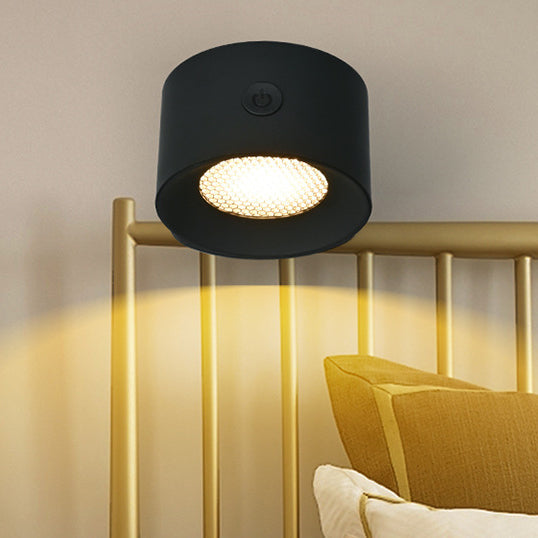 Modern Minimalist Rechargeable Rotatable ABS PC Round LED Table Lamp For Study