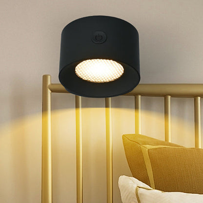 Modern Minimalist Rechargeable Rotatable ABS PC Round LED Table Lamp For Study