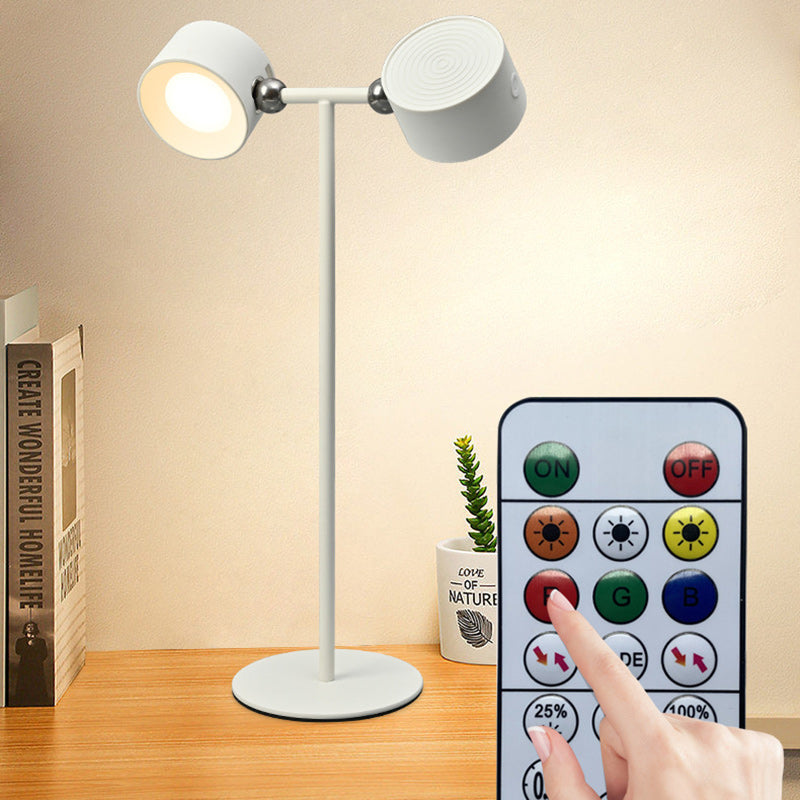 Modern Minimalist Rechargeable Rotatable ABS PC Round LED Table Lamp For Study