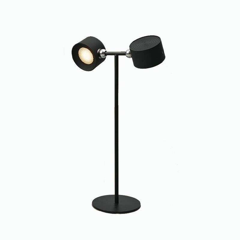 Modern Minimalist Rechargeable Rotatable ABS PC Round LED Table Lamp For Study