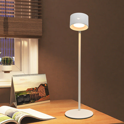 Modern Minimalist Rechargeable Rotatable ABS PC Round LED Table Lamp For Study