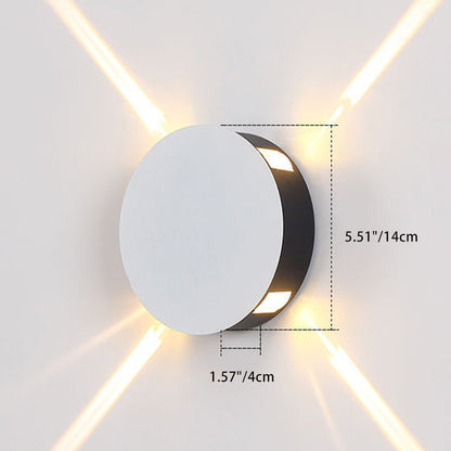 Modern Minimalist Aluminum Round Square LED Wall Sconce Lamp For Hallway