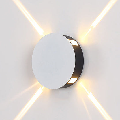 Modern Minimalist Aluminum Round Square LED Wall Sconce Lamp For Hallway