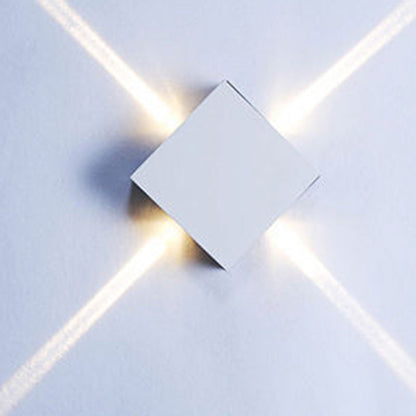 Modern Minimalist Aluminum Round Square LED Wall Sconce Lamp For Hallway