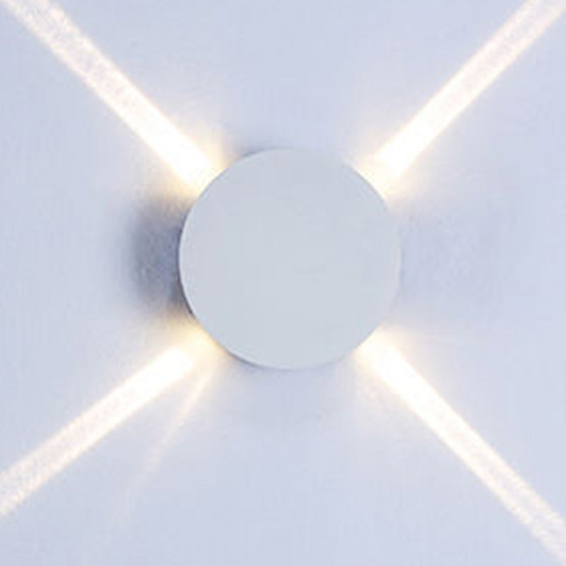 Modern Minimalist Aluminum Round Square LED Wall Sconce Lamp For Hallway