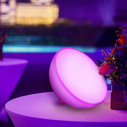Modern Simplicity PC Bowl Round USB Bluetooth Connect LED Table Lamp Night Light For Bedroom
