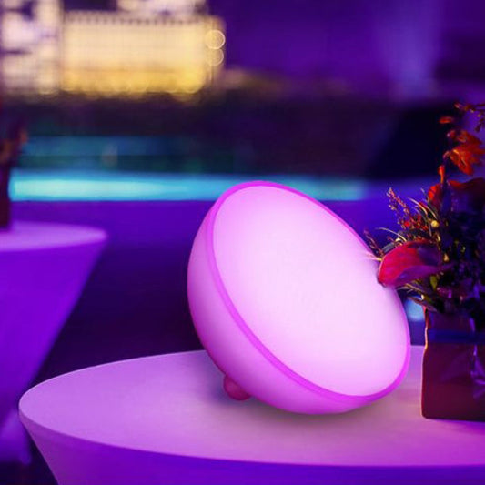 Modern Simplicity PC Bowl Round USB Bluetooth Connect LED Table Lamp Night Light For Bedroom