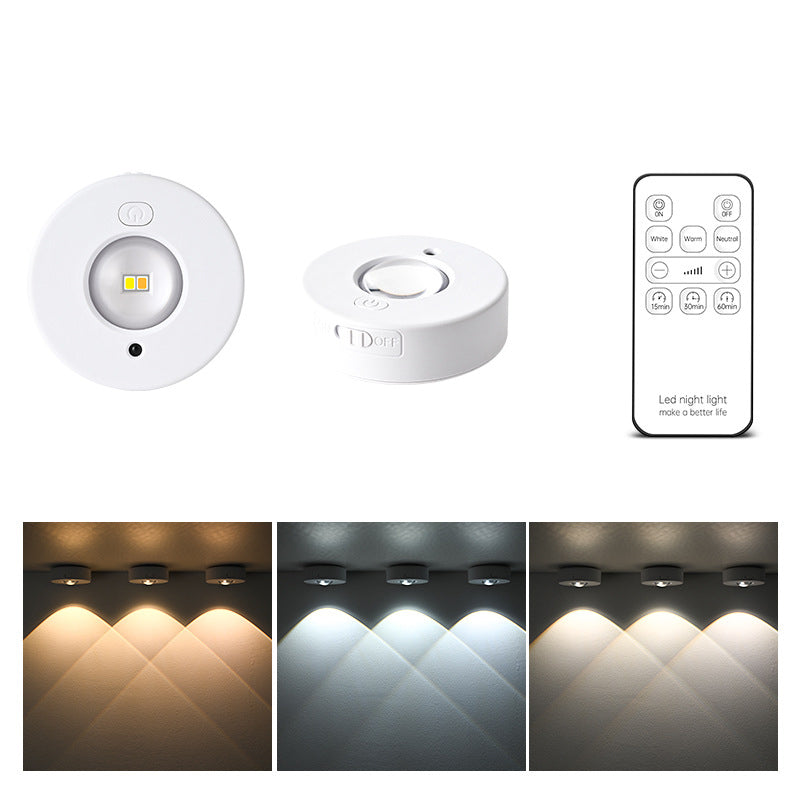 Modern Minimalist ABS Rechargeable RGB Round LED Flush Mount Ceiling Light For Bedroom