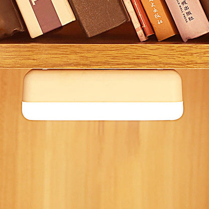 مصباح حائط LED مستطيل الشكل قابل لإعادة الشحن عبر USB، مصباح ليلي للدراسة، بتصميم عصري بسيط، مزود بشفط مغناطيسي بلاستيكي 