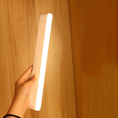 مصباح حائط LED مستطيل الشكل قابل لإعادة الشحن عبر USB، مصباح ليلي للدراسة، بتصميم عصري بسيط، مزود بشفط مغناطيسي بلاستيكي 