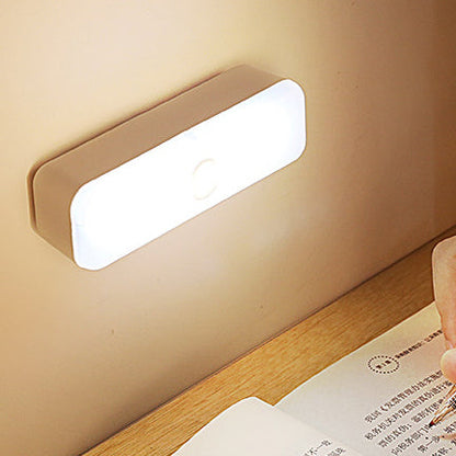 مصباح حائط LED مستطيل الشكل قابل لإعادة الشحن عبر USB، مصباح ليلي للدراسة، بتصميم عصري بسيط، مزود بشفط مغناطيسي بلاستيكي 