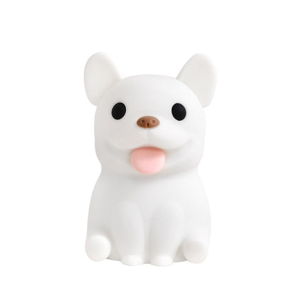 Contemporary Creative Kids Rechargeable Bulldog Silica PC ABS LED Table Lamp Night Light For Bedside