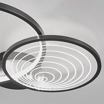 Contemporary Nordic Brass Acrylic Circle LED Flush Mount Ceiling Light For Bedroom