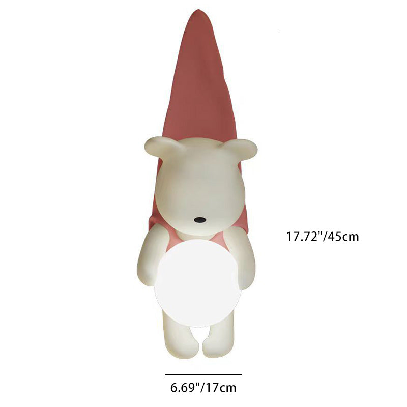 Contemporary Creative Kids Hanging Bear Resin PMMA 1-Light Wall Sconce Lamp For Bedroom