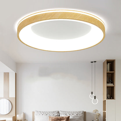 Modern Minimalist Aluminum PMMA Silica Round LED Flush Mount Ceiling Light For Bedroom