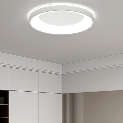 Modern Minimalist Aluminum PMMA Silica Round LED Flush Mount Ceiling Light For Bedroom