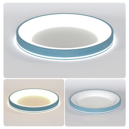 Modern Minimalist Aluminum PMMA Silica Round LED Flush Mount Ceiling Light For Bedroom