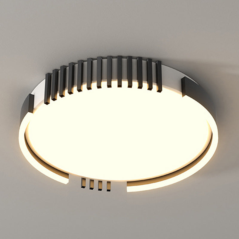 Modern Simplicity Iron Acrylic Square Round Rectangular Line LED Flush Mount Ceiling Light For Living Room