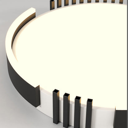 Modern Simplicity Iron Acrylic Square Round Rectangular Line LED Flush Mount Ceiling Light For Living Room