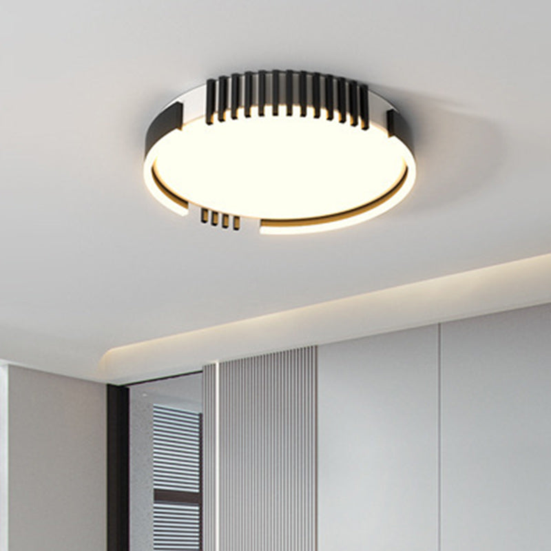 Modern Simplicity Iron Acrylic Square Round Rectangular Line LED Flush Mount Ceiling Light For Living Room