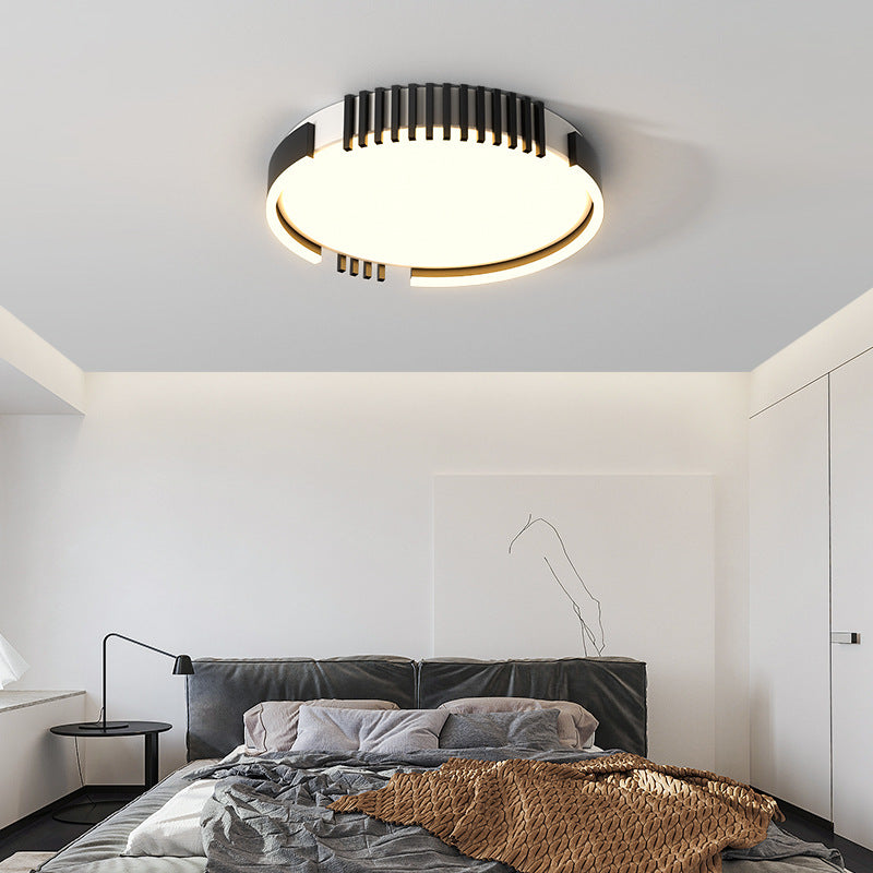 Modern Simplicity Iron Acrylic Square Round Rectangular Line LED Flush Mount Ceiling Light For Living Room