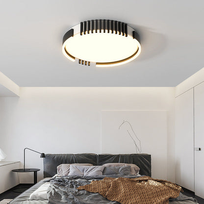 Modern Simplicity Iron Acrylic Square Round Rectangular Line LED Flush Mount Ceiling Light For Living Room