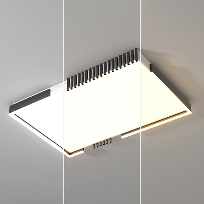 Modern Simplicity Iron Acrylic Square Round Rectangular Line LED Flush Mount Ceiling Light For Living Room