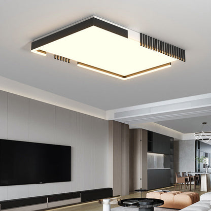 Modern Simplicity Iron Acrylic Square Round Rectangular Line LED Flush Mount Ceiling Light For Living Room