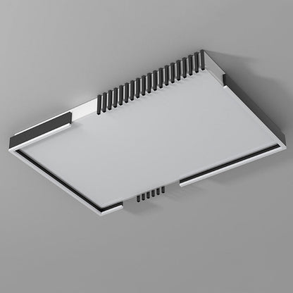 Modern Simplicity Iron Acrylic Square Round Rectangular Line LED Flush Mount Ceiling Light For Living Room