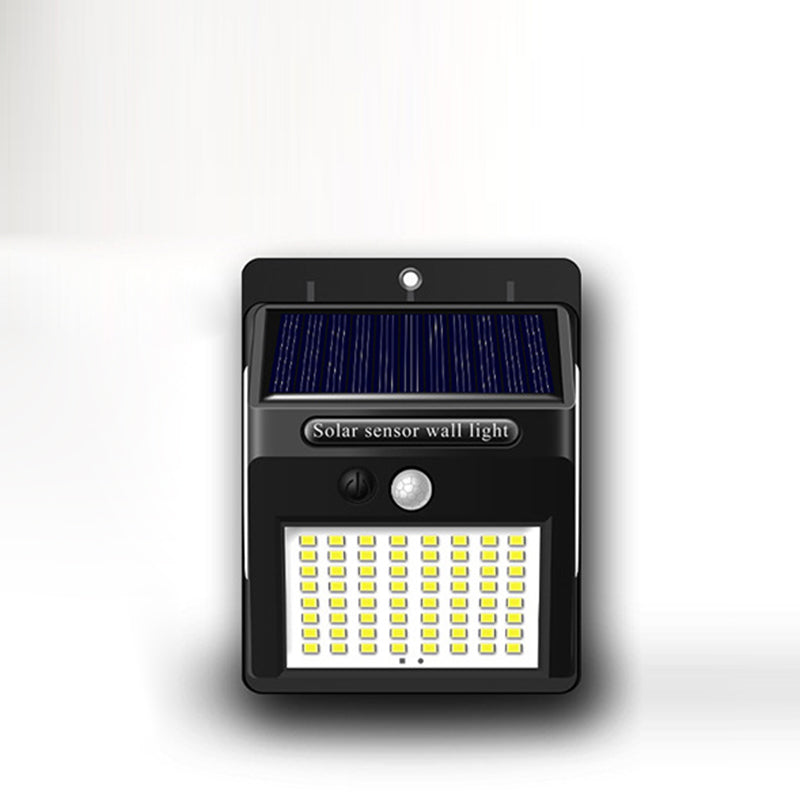Modern Simplicity Solar Waterproof Motion Sensor ABS Rectangular LED Wall Sconce Lamp For Outdoor Patio