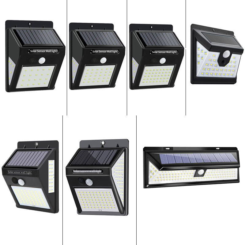 Modern Simplicity Solar Waterproof Motion Sensor ABS Rectangular LED Wall Sconce Lamp For Outdoor Patio