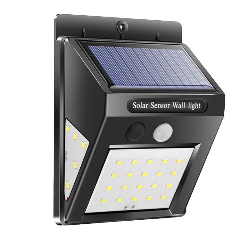 Modern Simplicity Solar Waterproof Motion Sensor ABS Rectangular LED Wall Sconce Lamp For Outdoor Patio