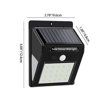 Modern Simplicity Solar Waterproof Motion Sensor ABS Rectangular LED Wall Sconce Lamp For Outdoor Patio