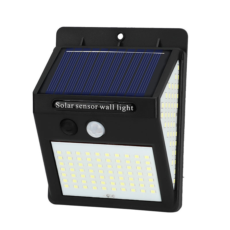 Modern Simplicity Solar Waterproof Motion Sensor ABS Rectangular LED Wall Sconce Lamp For Outdoor Patio