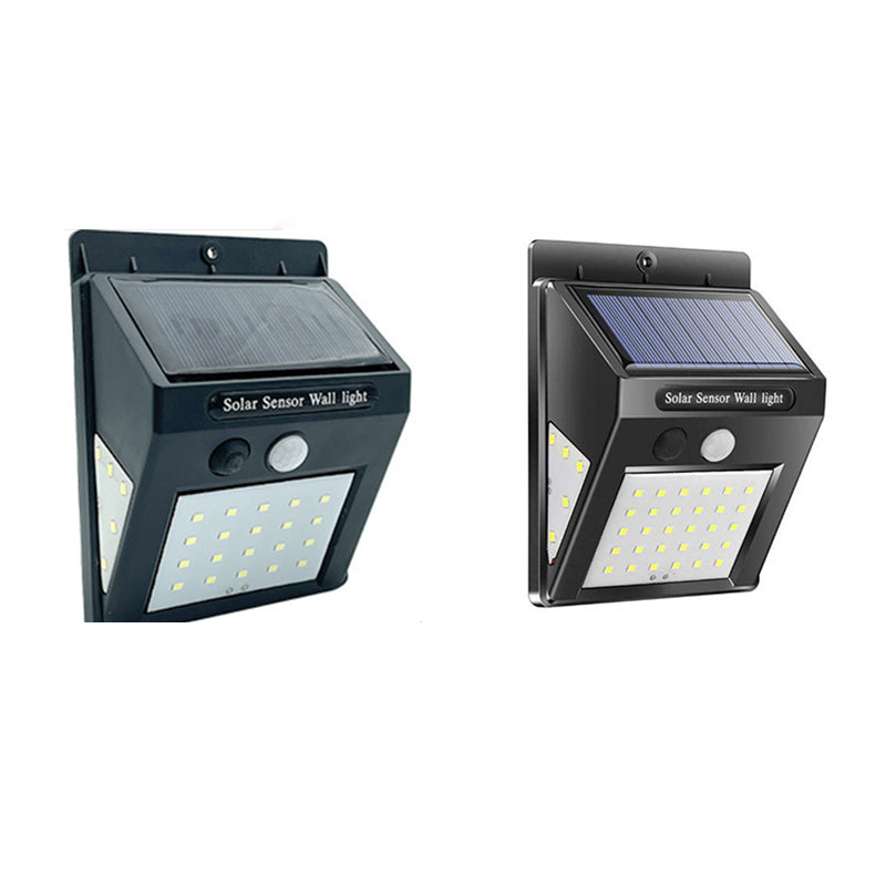 Modern Simplicity Solar Waterproof Motion Sensor ABS Rectangular LED Wall Sconce Lamp For Outdoor Patio