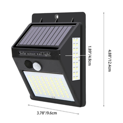Modern Simplicity Solar Waterproof Motion Sensor ABS Rectangular LED Wall Sconce Lamp For Outdoor Patio
