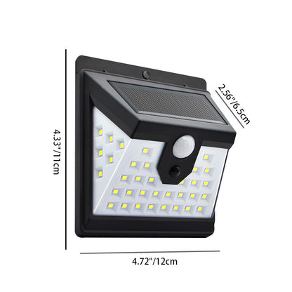 Modern Simplicity Solar Waterproof Motion Sensor ABS Rectangular LED Wall Sconce Lamp For Outdoor Patio
