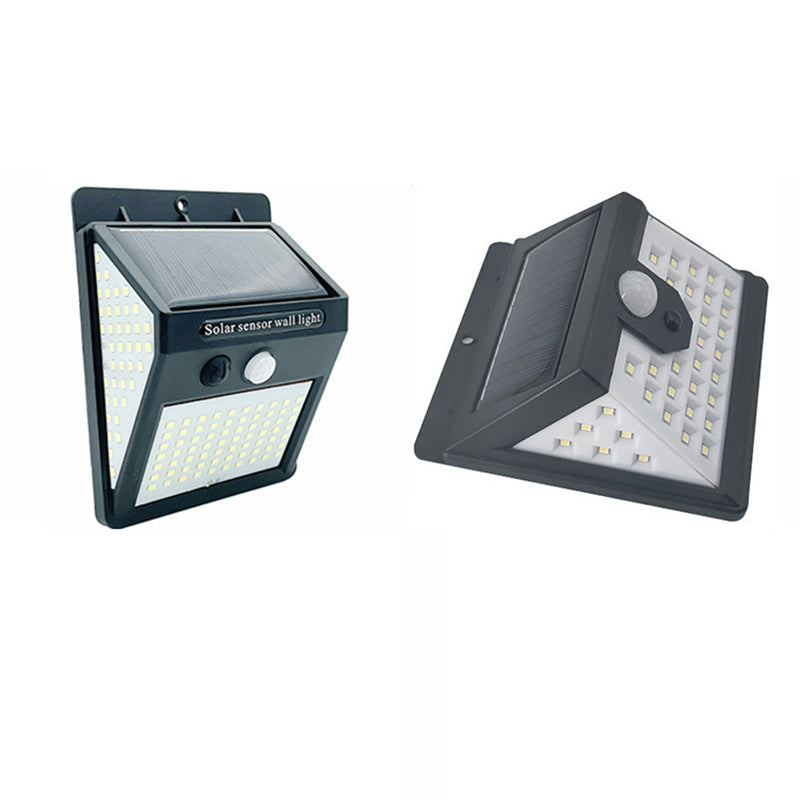 Modern Simplicity Solar Waterproof Motion Sensor ABS Rectangular LED Wall Sconce Lamp For Outdoor Patio