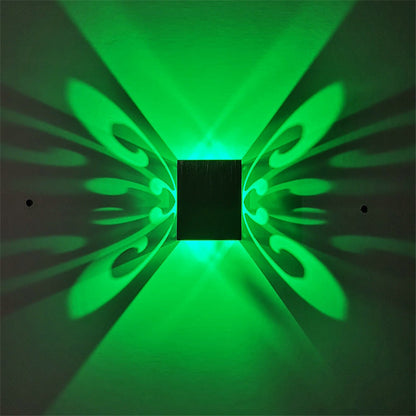 مصباح حائط LED بتصميم فراشة مكعب من الألومنيوم بتصميم عصري وبسيط للممر 