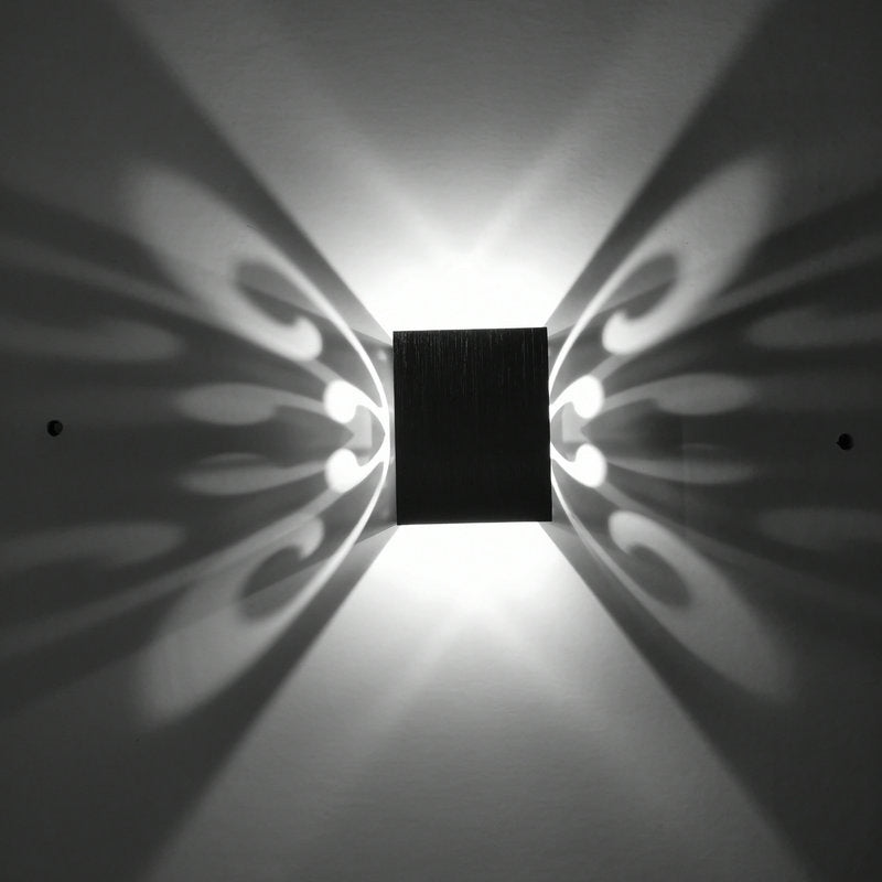 مصباح حائط LED بتصميم فراشة مكعب من الألومنيوم بتصميم عصري وبسيط للممر 