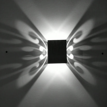 مصباح حائط LED بتصميم فراشة مكعب من الألومنيوم بتصميم عصري وبسيط للممر 