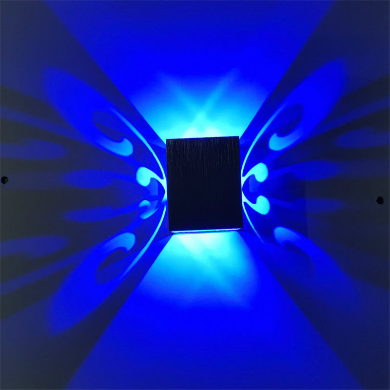 مصباح حائط LED بتصميم فراشة مكعب من الألومنيوم بتصميم عصري وبسيط للممر 
