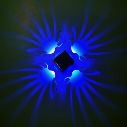 Contemporary Creative Aluminum Palm Four Sides Out Light Cube LED Wall Sconce Lamp For Hallway