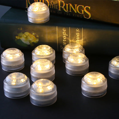 Modern Simplicity Waterproof Battery PS Round Underwater LED Landscape Lighting Outdoor Light For Outdoor Patio