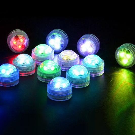 Modern Simplicity Waterproof Battery PS Round Underwater LED Landscape Lighting Outdoor Light For Outdoor Patio