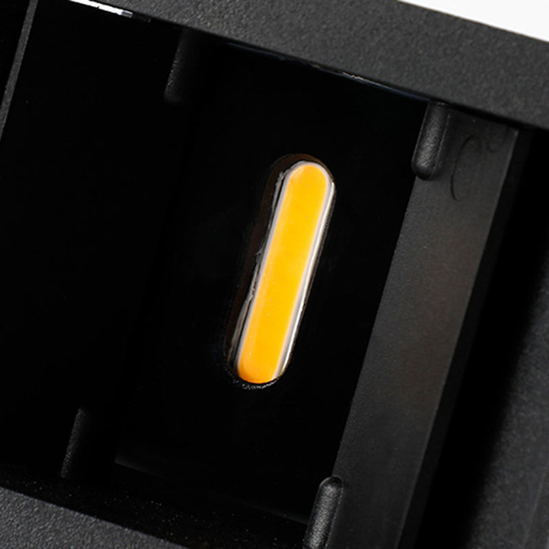 Modern Minimalist Solar Waterproof Aluminum ABS Cube LED Wall Sconce Lamp For Outdoor Patio
